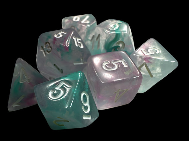 7-set Cube Mini Nebula Wisteria with White