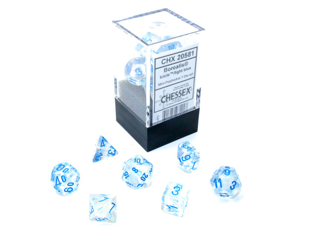 Borealis Mini-hedral Icicle/light blue Luminary 7-Die