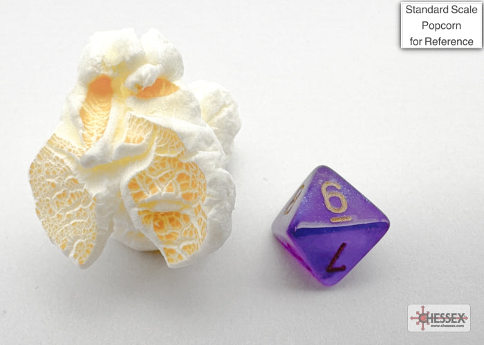 Borealis Mini-hedral Royal Purple/gold Luminary 7-Die