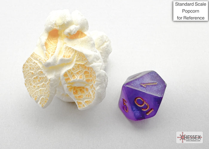 Borealis Mini-hedral Royal Purple/gold Luminary 7-Die