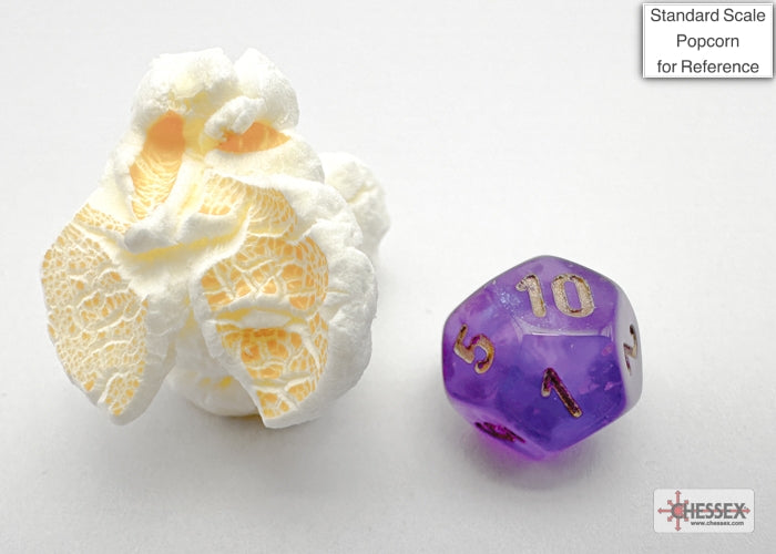 Borealis Mini-hedral Royal Purple/gold Luminary 7-Die