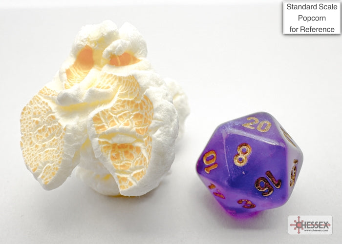 Borealis Mini-hedral Royal Purple/gold Luminary 7-Die