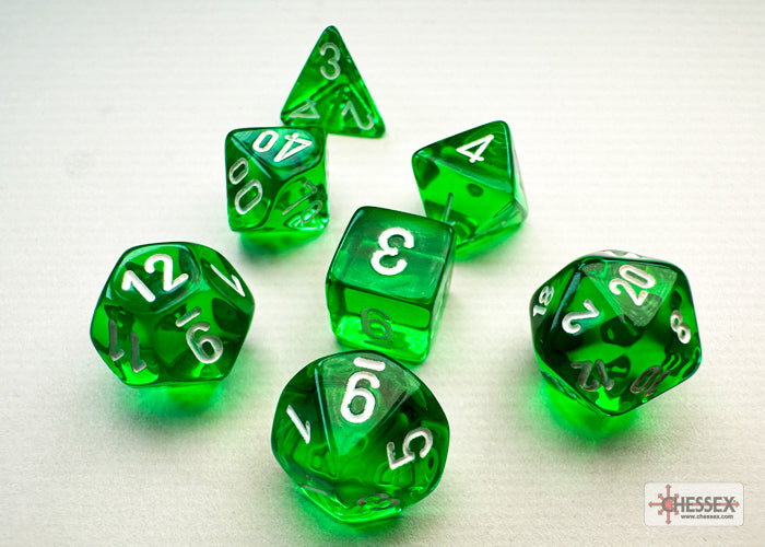 7-Set Mini Translucent Green with White