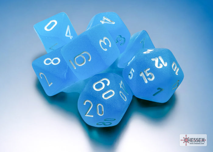 7-Set Mini Frosted Caribbean Blue with White