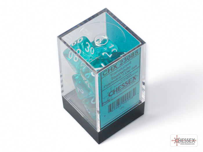 7-Set Cube Translucent Teal with White