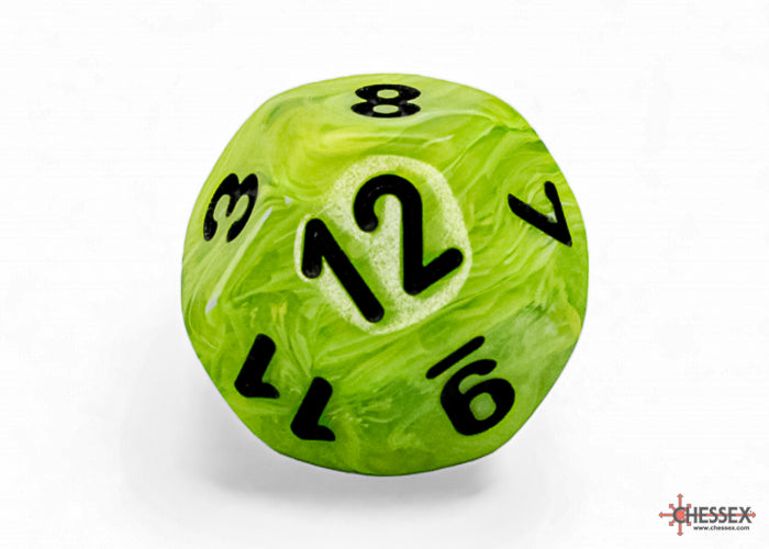 Vortex Mega-hedral Bright Green/black 7-Die Set