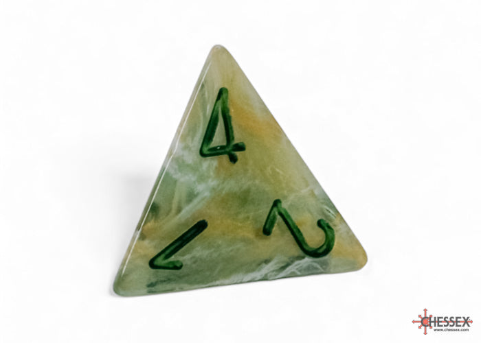 Marble Mega-hedral Green/dark green 7-Die Set