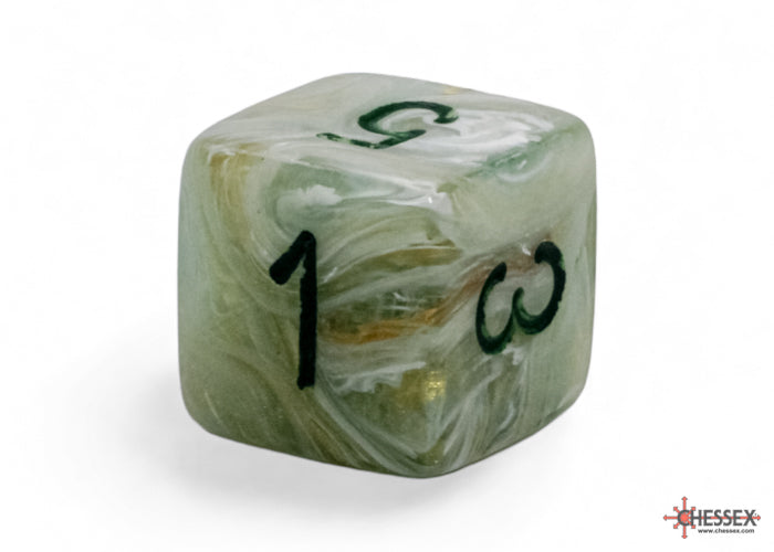 Marble Mega-hedral Green/dark green 7-Die Set