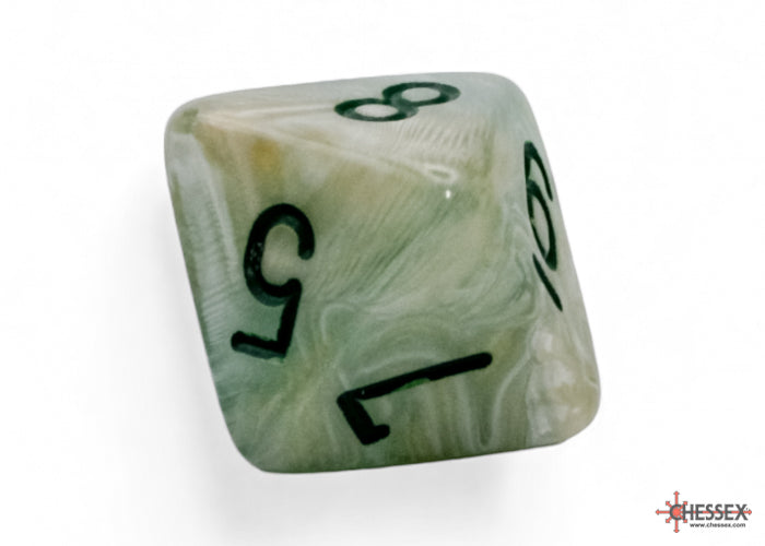 Marble Mega-hedral Green/dark green 7-Die Set
