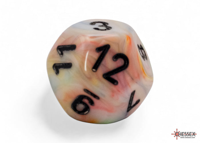 Festive Mega-hedral Circus/black 7-Die set