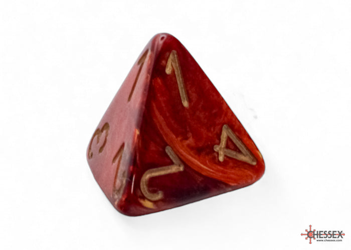 Scarab Mega-hedral Scarlet/gold 7-Die Set
