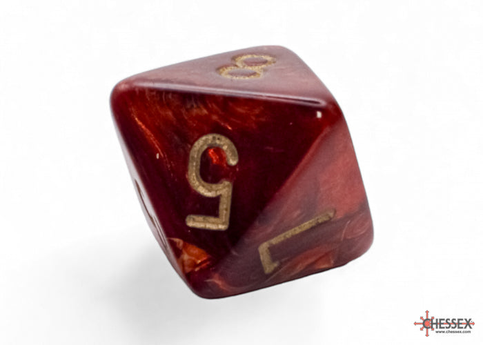 Scarab Mega-hedral Scarlet/gold 7-Die Set