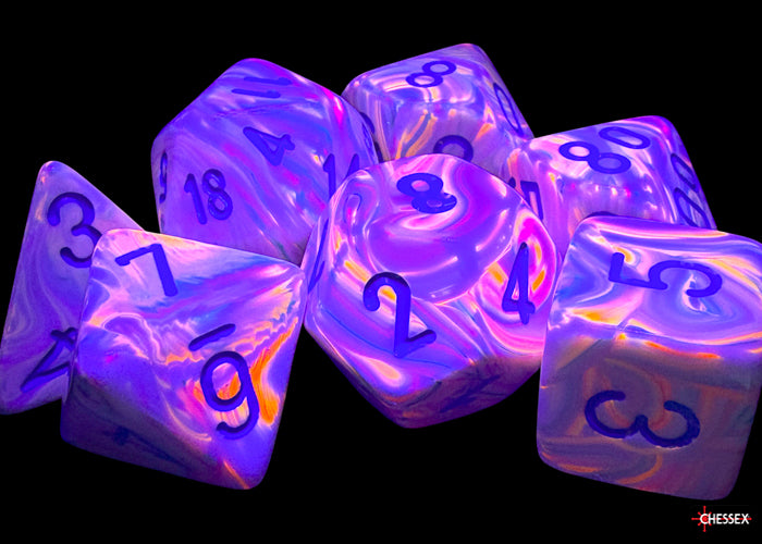 Festive Mega-hedral Pop Art/blue 7-Die Set