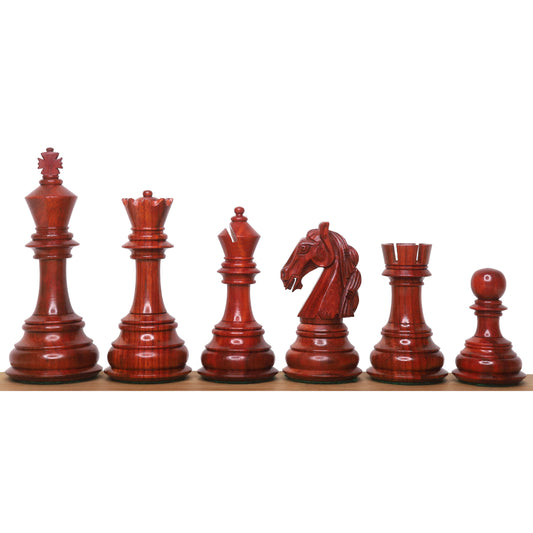 4.6" Rare Columbian Triple Weighted Luxury Chess Set- Chess Pieces Only - Bud Rosewood