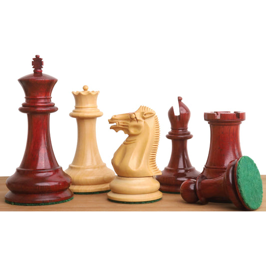 1849 Jacques Cook Staunton Collectors Chess Set- Chess Pieces Only- Bud Rosewood - 3.75"