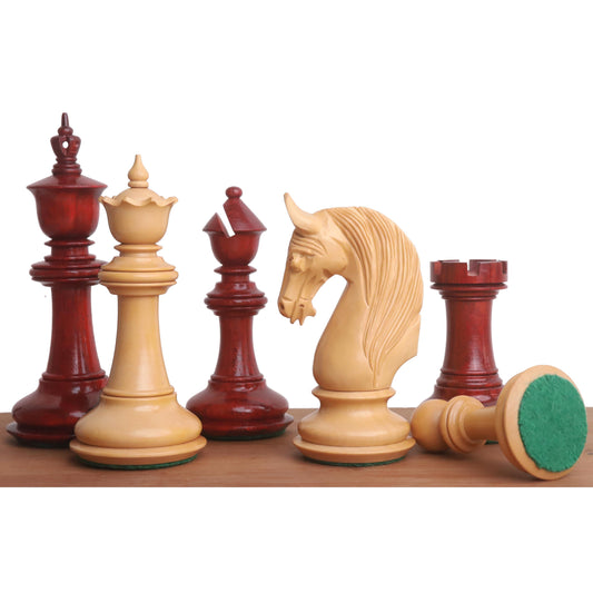 4.6" Bath Luxury Staunton Chess Set- Chess Pieces Only - Bud Rosewood - Triple Weight