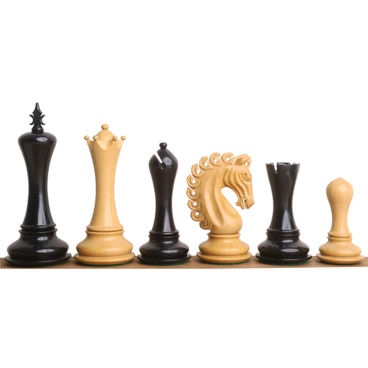 4.6" Avant Garde Luxury Staunton Chess Set- Chess Pieces Only-Ebony Wood- Triple Weight