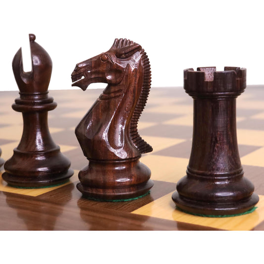 4.1″ Traveller Staunton Luxury Chess Set- Chess Pieces Only – Triple Weighted Rosewood