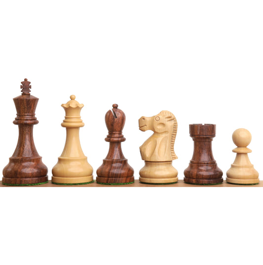 3.8" Reykjavik Series Staunton Wooden Chess Set- Chess Pieces Only - Weighted Sheesham Wood