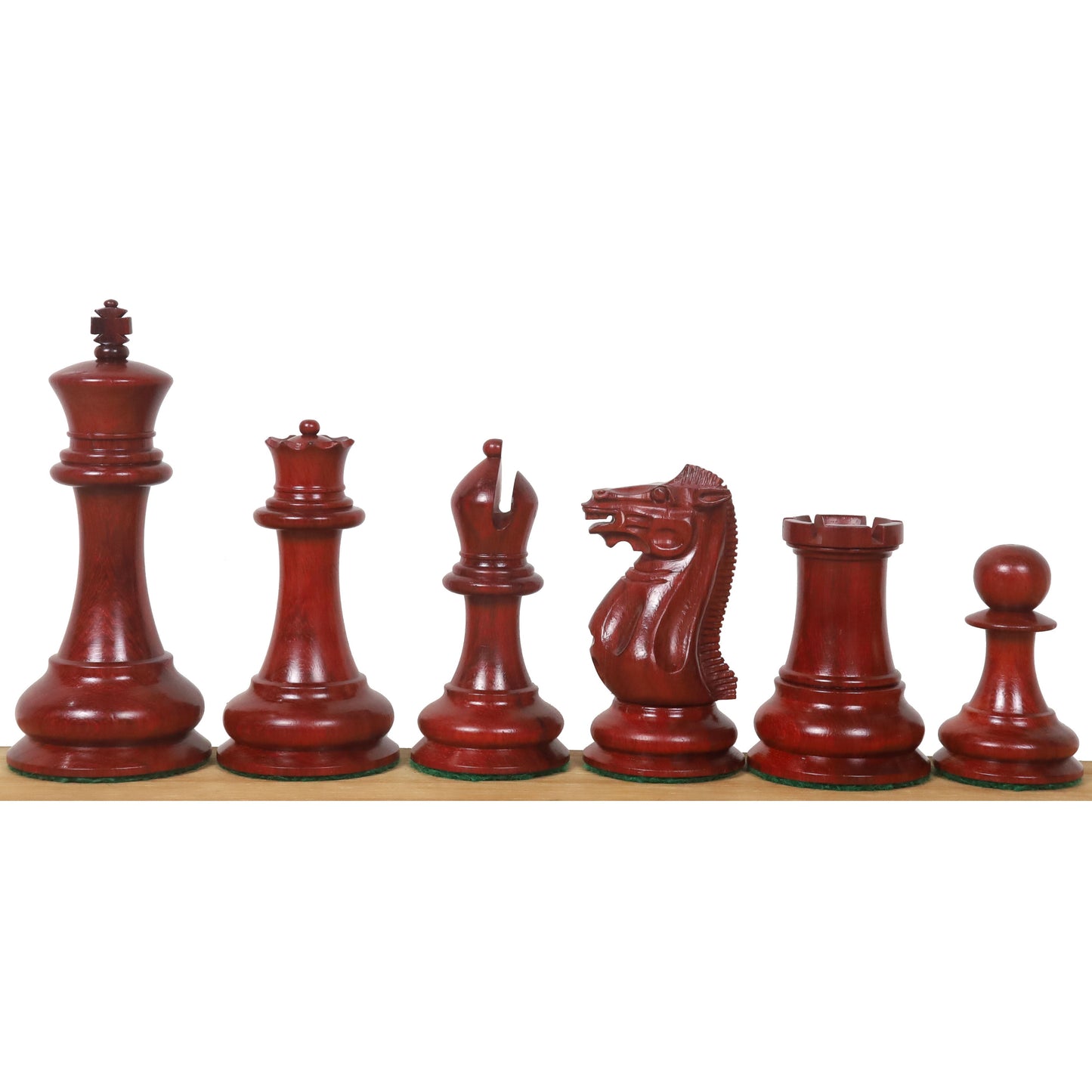 Slightly Imperfect 4.5" Reproduced 1849 Staunton Chess Set- Chess Pieces Only- Bud Rosewood-Triple Weight