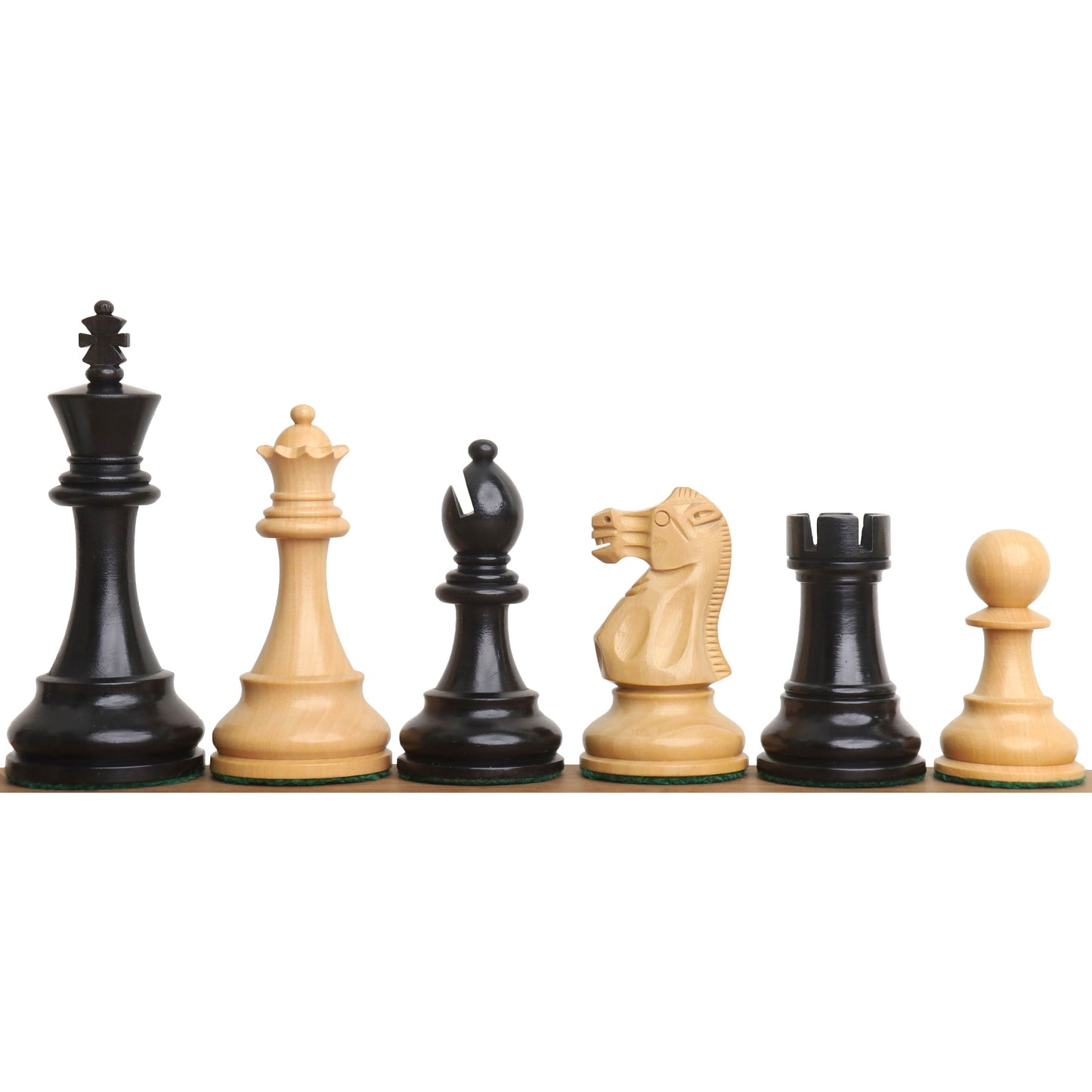 4.1" New Classic Staunton Wooden Chess Pieces Only Set-Weighted Ebonised Boxwood
