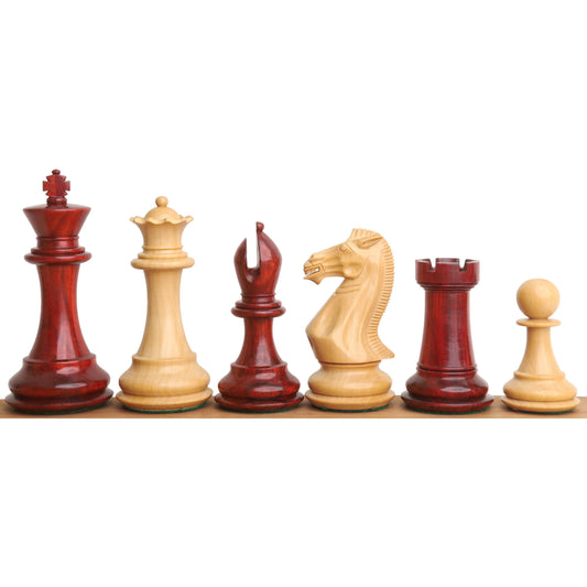 4.1″ Traveller Staunton Luxury Chess Set- Chess Pieces Only – Bud Rose Wood & Boxwood