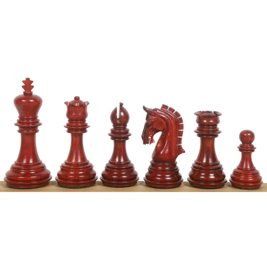 3.8" Imperial Staunton Chess Set- Chess Pieces Only - Weighted Bud Rose Wood