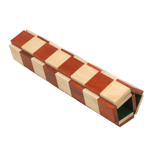 Solid Wood Roll Up Travel chess board - Bud Rosewood & Maple - 40 mm square - 12.6"