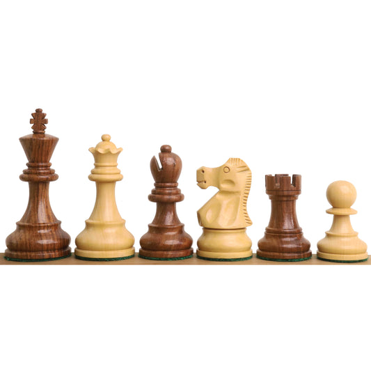 3.25" Reykjavik Series Staunton Chess Set- Chess Pieces Only - Weighted Golden Rosewood