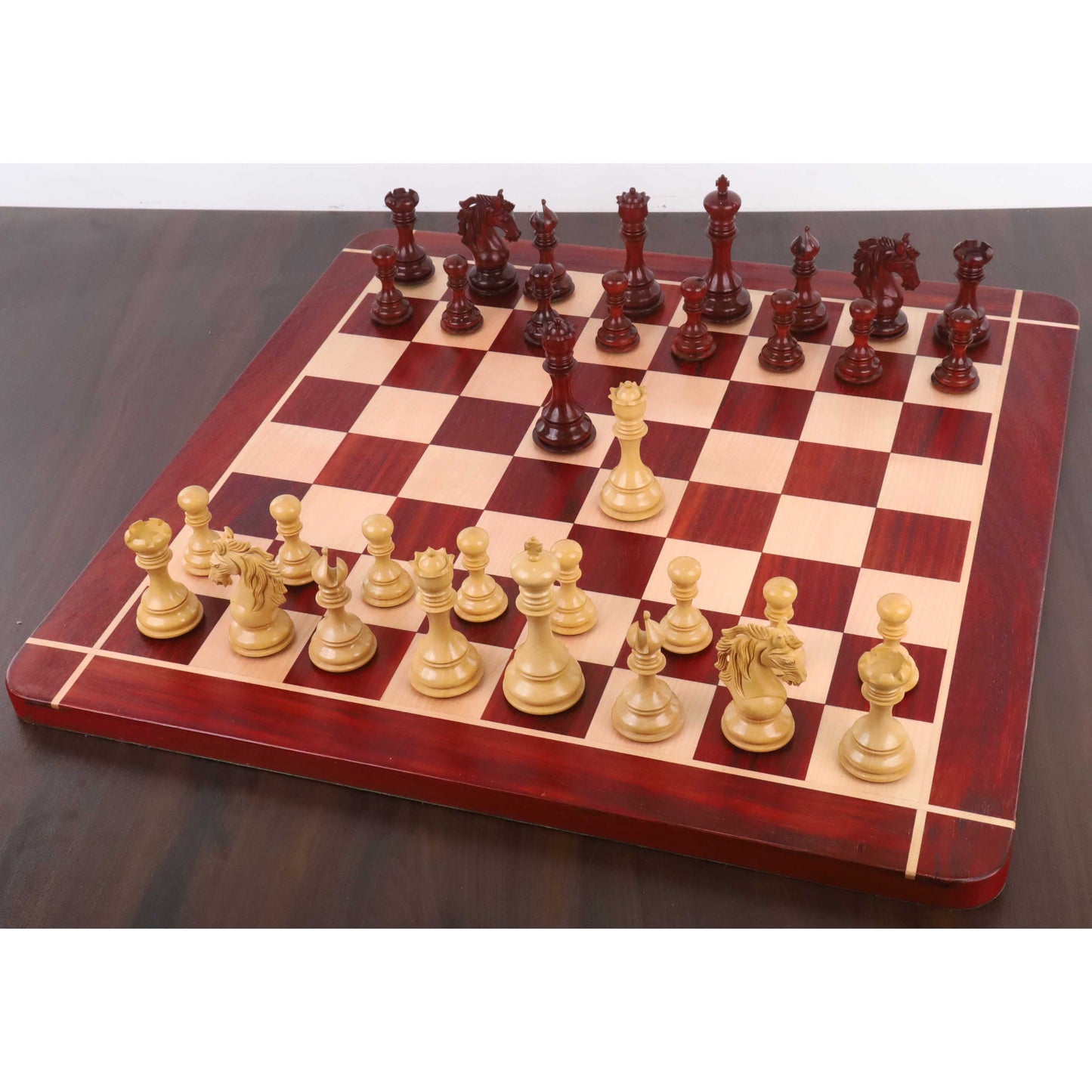 Combo of Goliath Series Luxury Staunton Chess Set - Pieces in Bud Rosewood with Board and Box