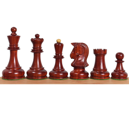 1970s' Dubrovnik Chess Set- Chess Pieces Only-Triple Weighted Bud Rosewood- 3.8" King