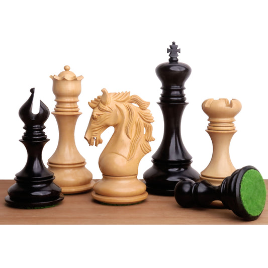 4.4" Goliath Series Luxury Staunton Chess Set- Chess Pieces Only - Ebony Wood & Boxwood