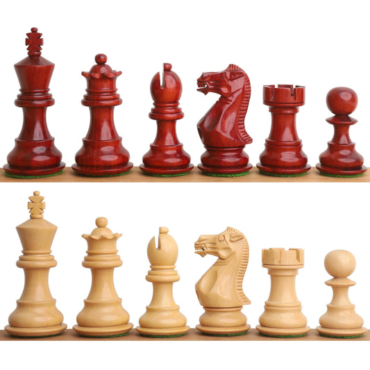 Slightly Imperfect 3.1" Pro Staunton Luxury Chess Set - Chess Pieces Only - Triple Weighted Bud Rose Wood