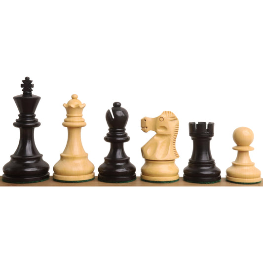 3.25" Reykjavik Series Staunton Chess Set- Chess Pieces Only- Weighted Ebonised Boxwood