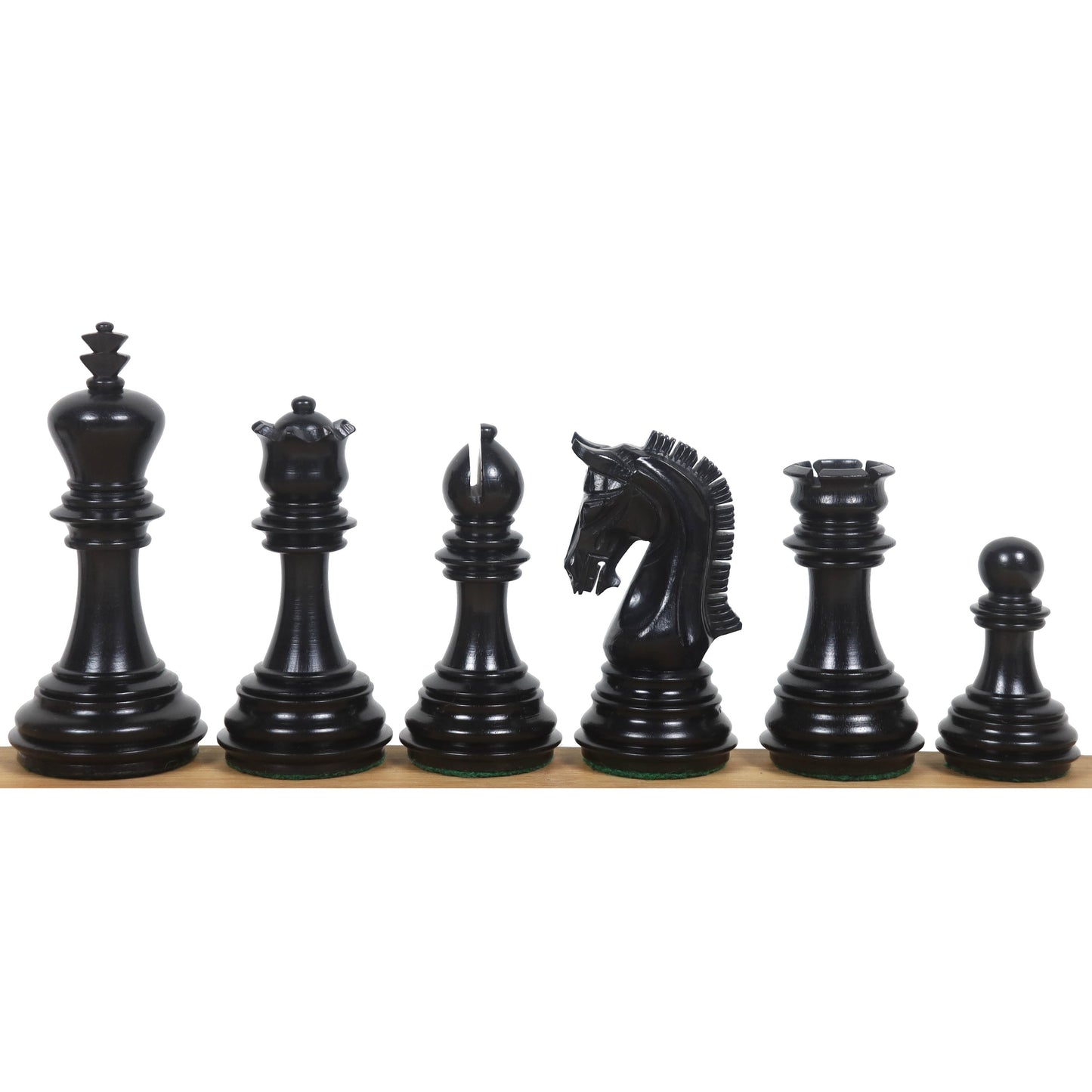 Combo of 3.8" Imperial Staunton Luxury Ebony Wood Chess Pieces with 21" Ebony Chess Board