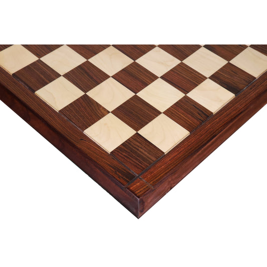 23" Players Choice Rosewood & Maple Wood Chess board - 60 mm square- Semi Matt