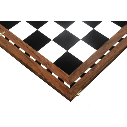 21" Library Wooden Folding Chess Board - Sheesham & Acrylic Ivory- 55mm Square