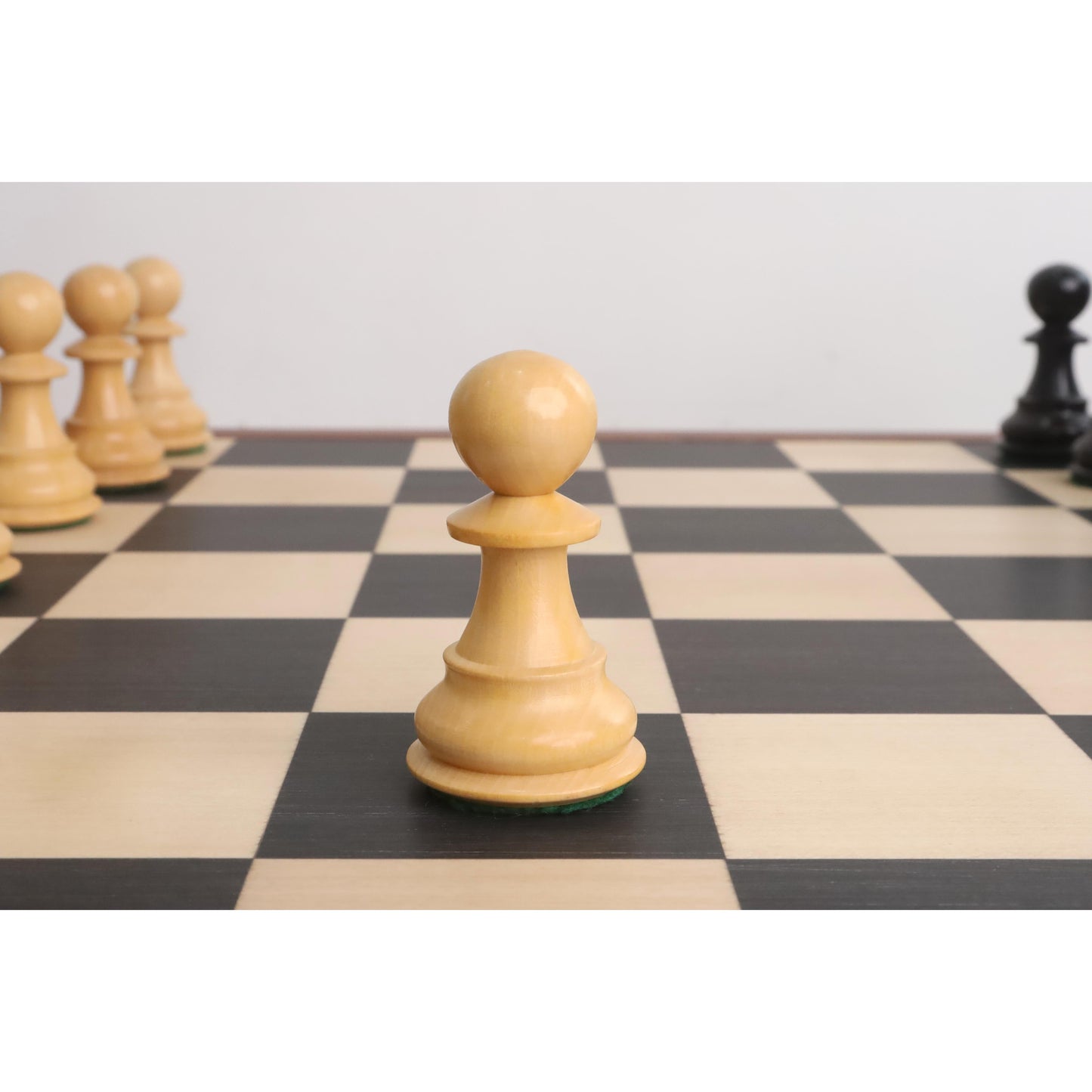4" Fierce Knight Staunton Chess Set- Chess Pieces Only - Weighted Ebonised Boxwood