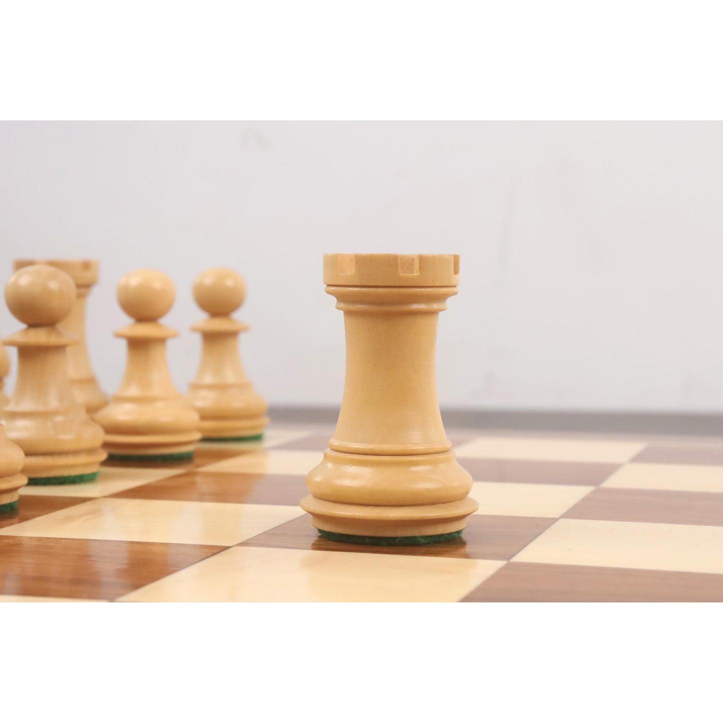 Slightly Imperfect 3.1" Chamfered Base Staunton Chess Set- Chess Pieces Only - Weighted Golden Rosewood