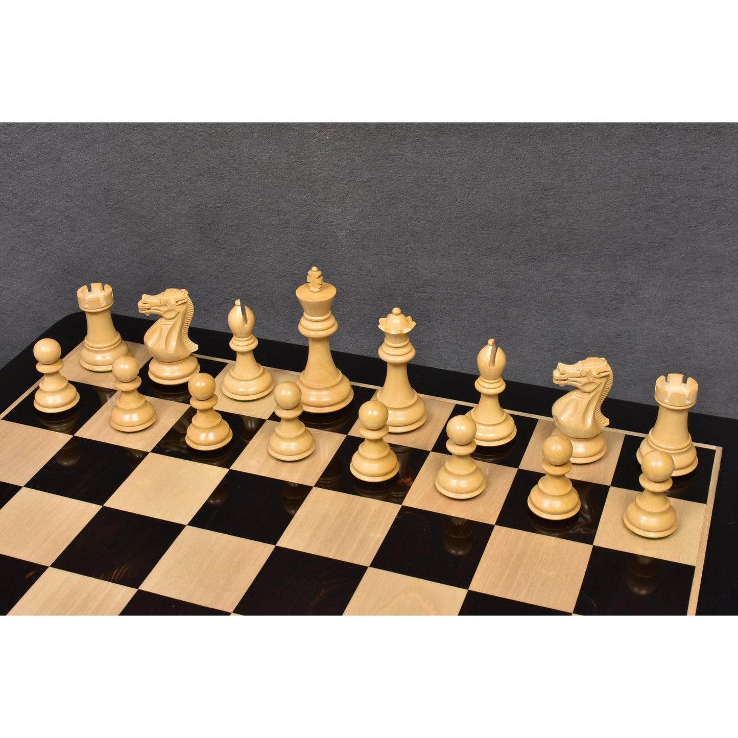 Combo of 3.9" Professional Staunton Chess Set - Pieces in Ebony Wood With Board and Box