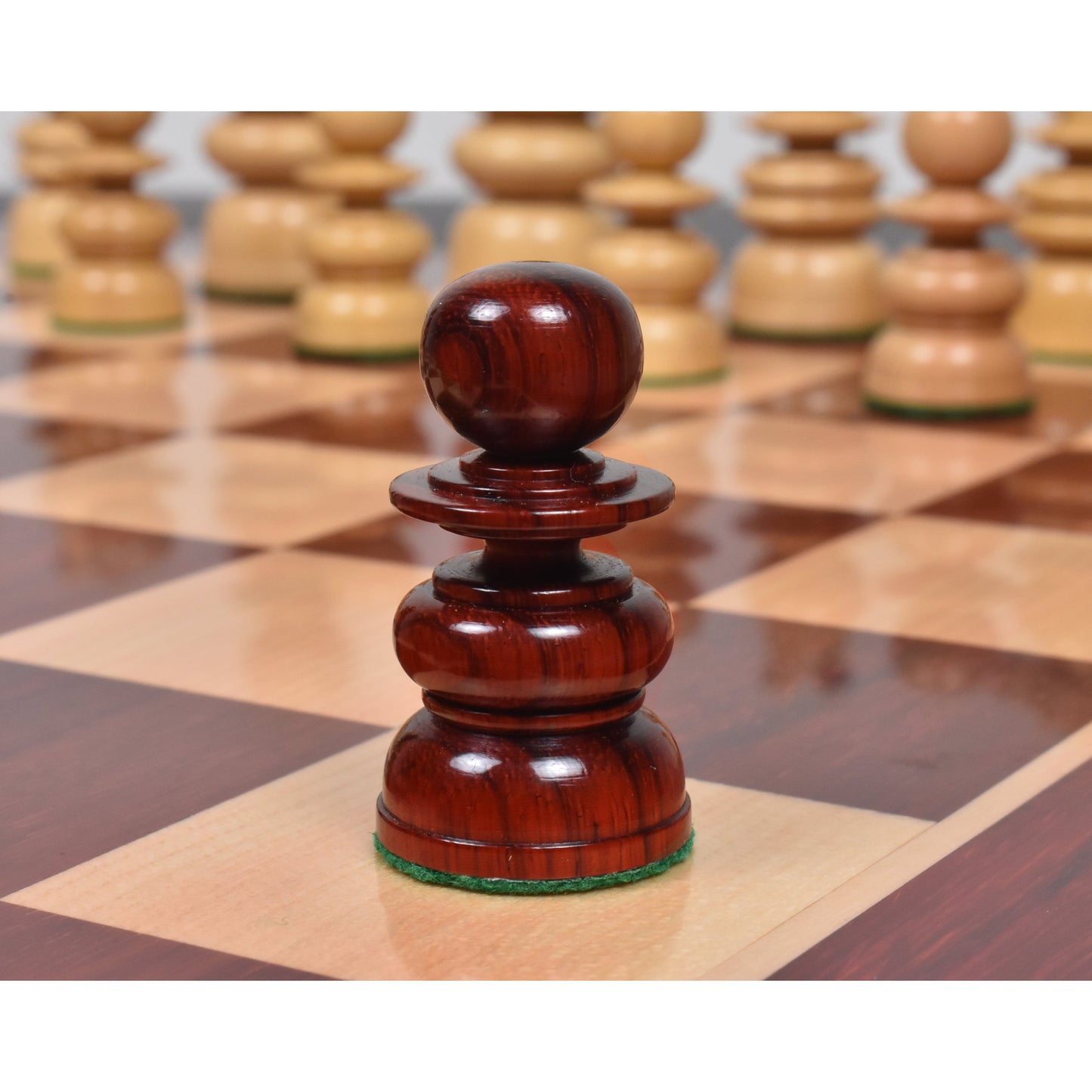 4.3" St. George Pre-Staunton Calvert Chess Set- Chess Pieces Only – Bud Rosewood & Boxwood