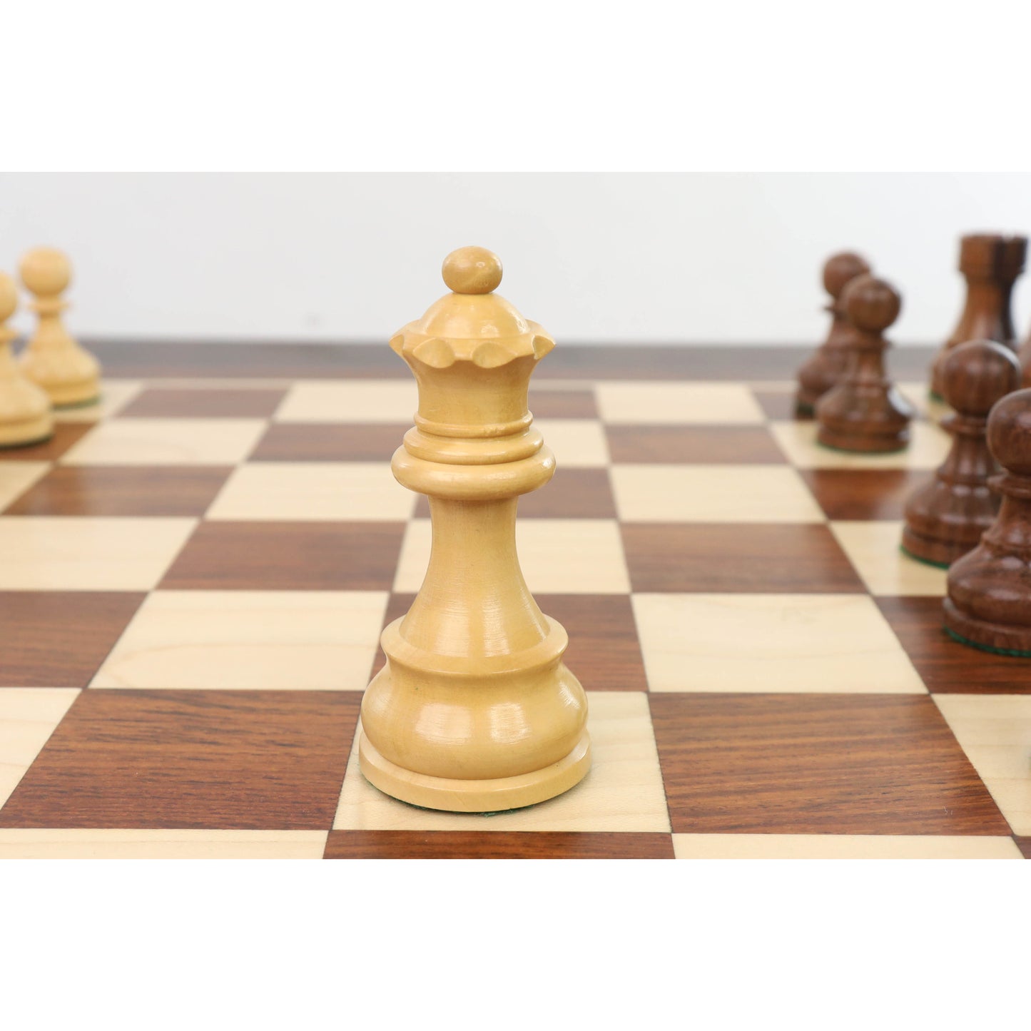 3.9" Tournament Chess Set Combo -Pieces in Golden Rosewood with Board and Box
