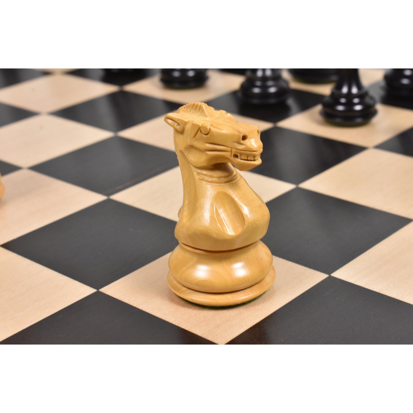 3.6" Professional Staunton Chess Set- Chess Pieces Only- Weighted Ebonised Boxwood