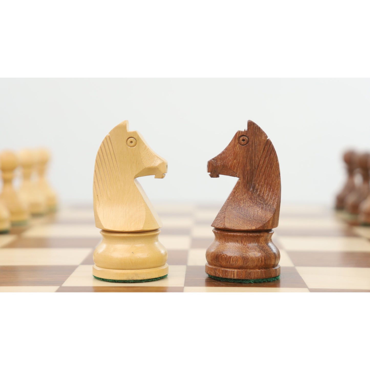 3.9" Tournament Chess Set Combo -Pieces in Golden Rosewood with Board and Box