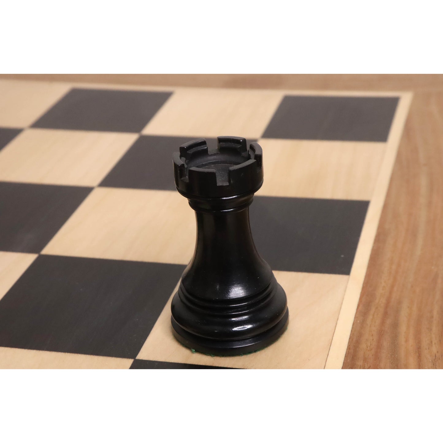 Slightly Imperfect 4.2" Luxury Patton Staunton Chess Set - Chess Pieces Only - Ebony Wood - Triple Weighted