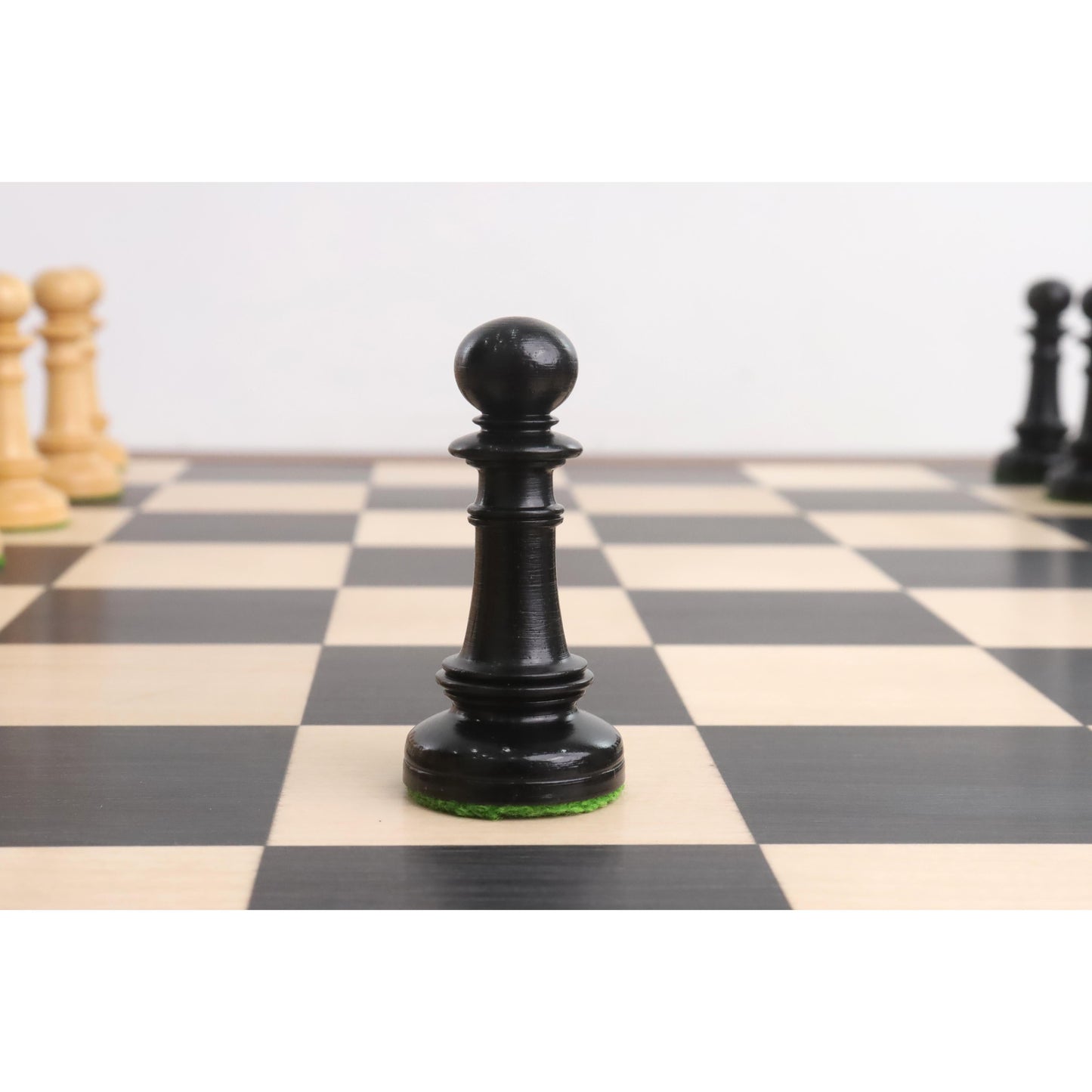 4" Edinburgh Northern Upright Pre-Staunton Chess Set- Chess Pieces Only - Ebony Wood