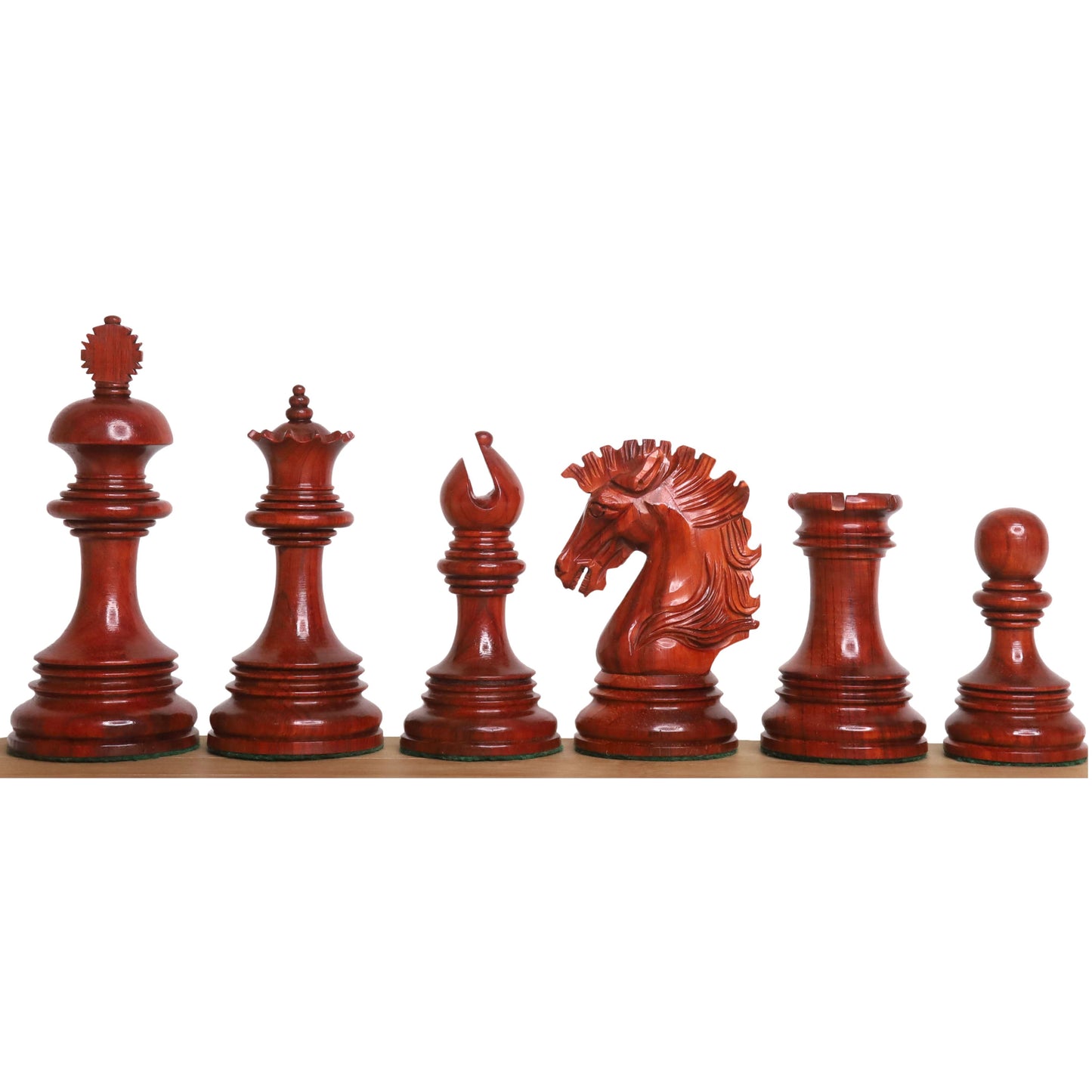Alexandria Luxury Staunton Chess Set- Chess Pieces Only - Triple Weighted - Ebony & Bud Rosewood