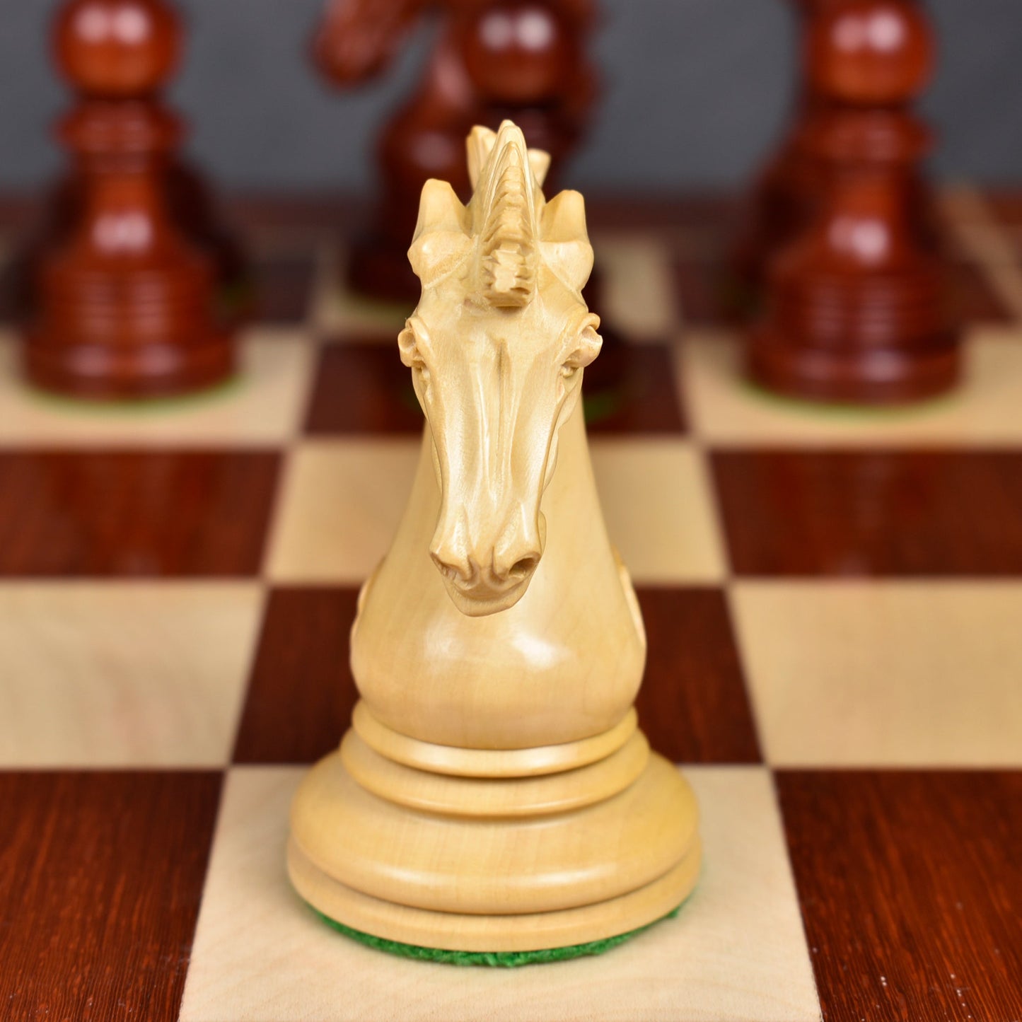 Combo of Alexandria Luxury Staunton Bud Rose Wood Chess Pieces with 23inches Chessboard and Storage Box