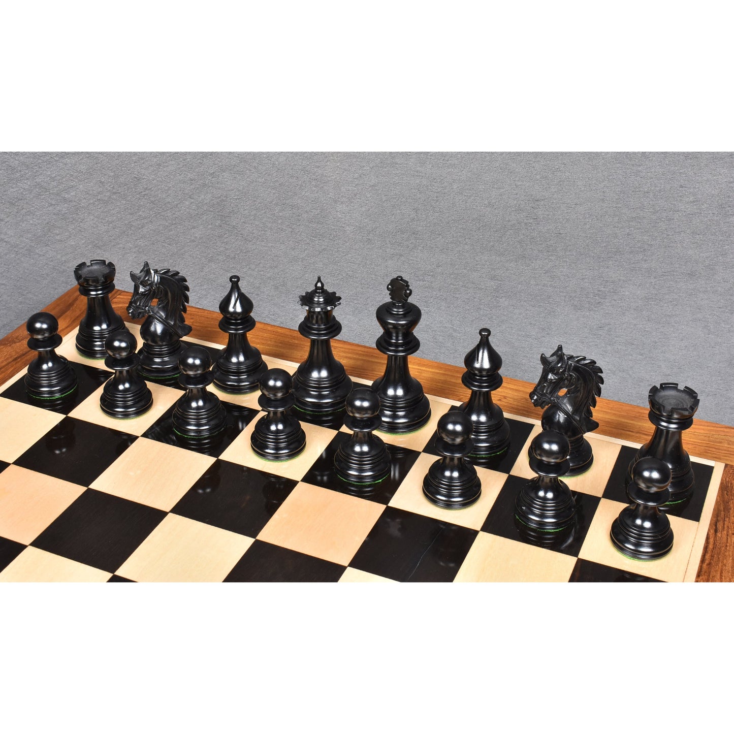 4.3" Napoleon Luxury Staunton Chess Set- Chess Pieces Only - Triple Weighted Ebony Wood