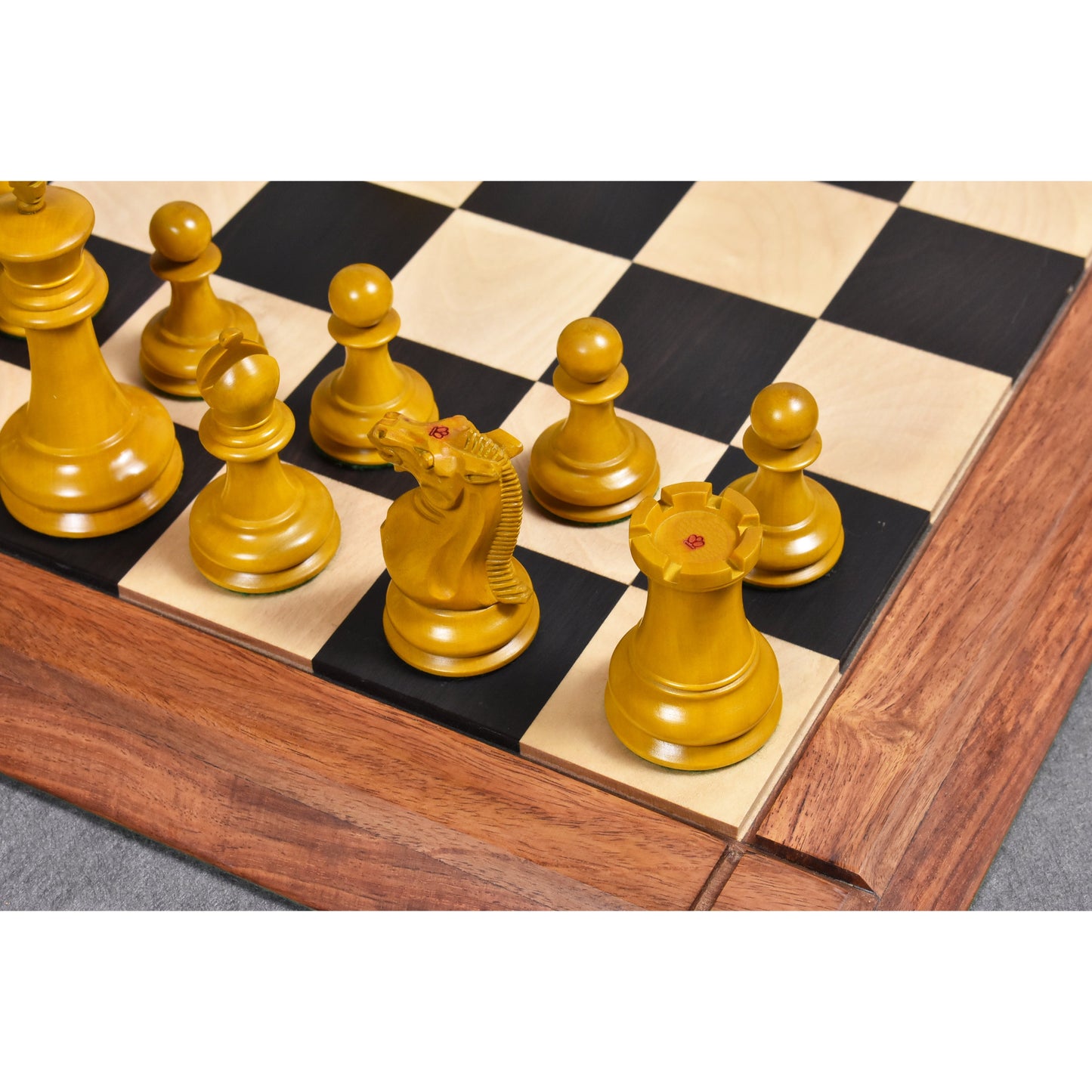 1849 Jacques Cook Staunton Collectors Chess Set- Chess Pieces Only - Ebony Wood - 3.75"